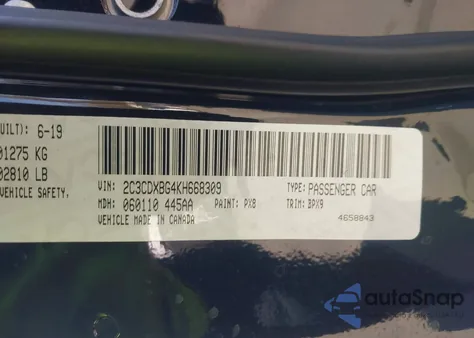 2019 Dodge Charger Sxt Rwd z USA, uszkodzony, nr VIN 2C3CDXBG4KH668309